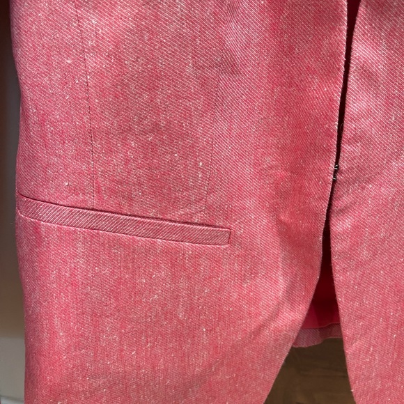 Loft salmon pink linen blazer NWT Sz 2 - Picture 3 of 8